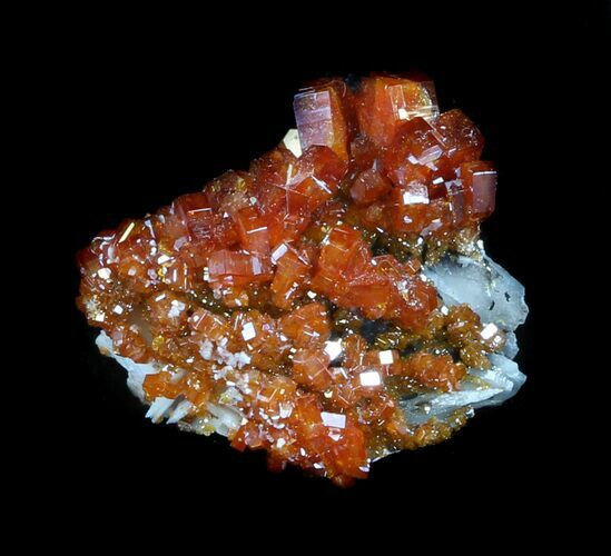 Miniature Red Vanadinite Crystal Cluster - Morocco #34454